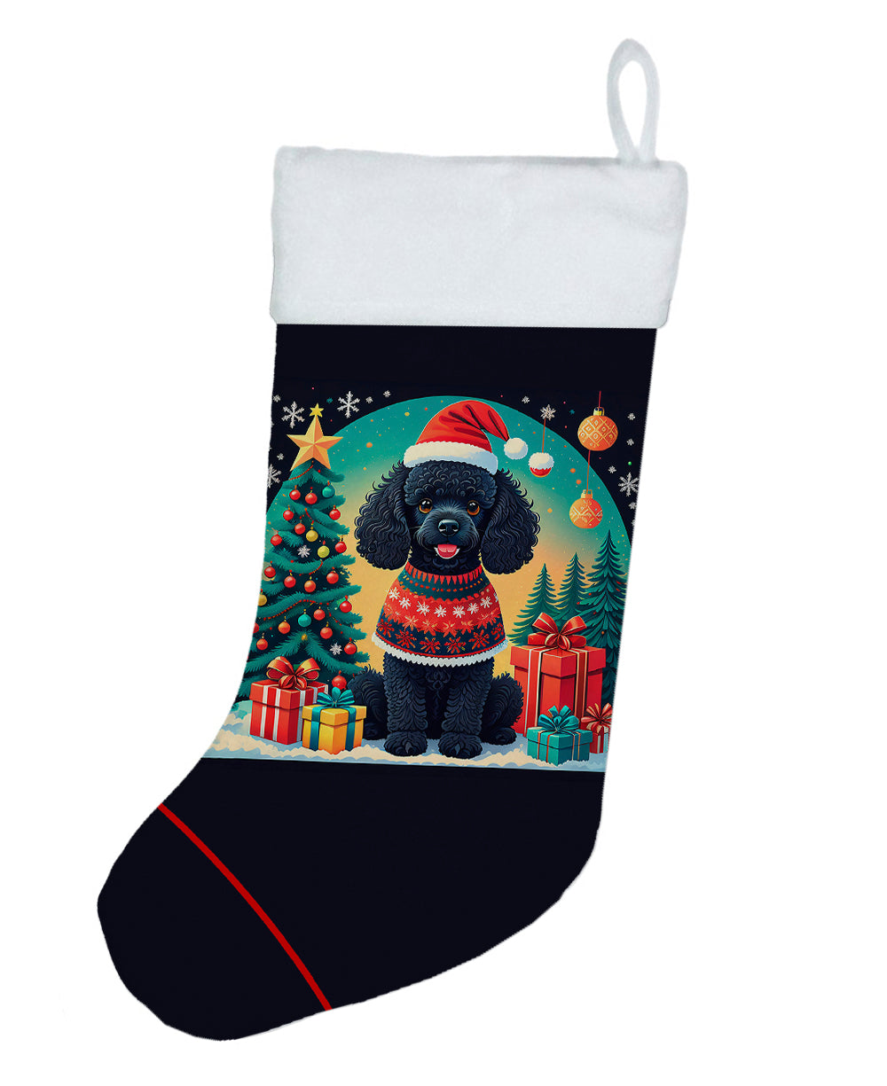 Buy this Black Toy Poodle Christmas Christmas Stocking