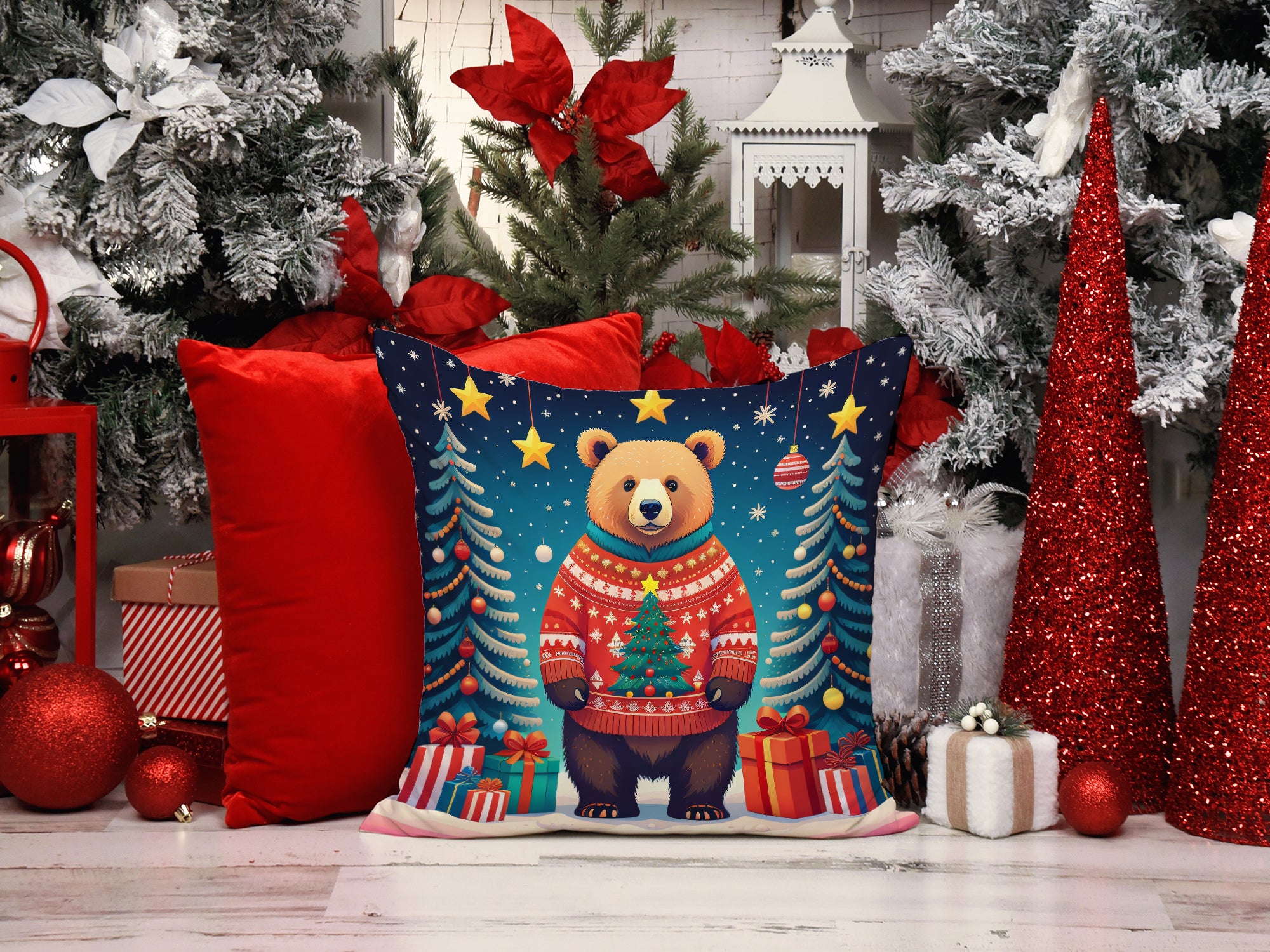 Buy this Bear Christmas Fabric Decorative Pillow