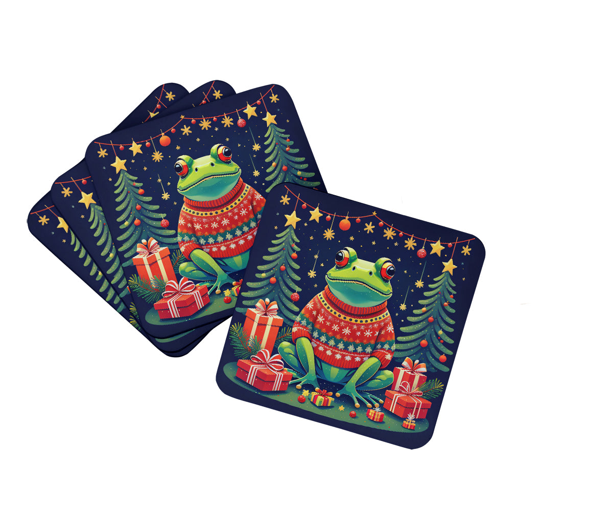 Buy this Frog Christmas Foam Coaster Set of 4