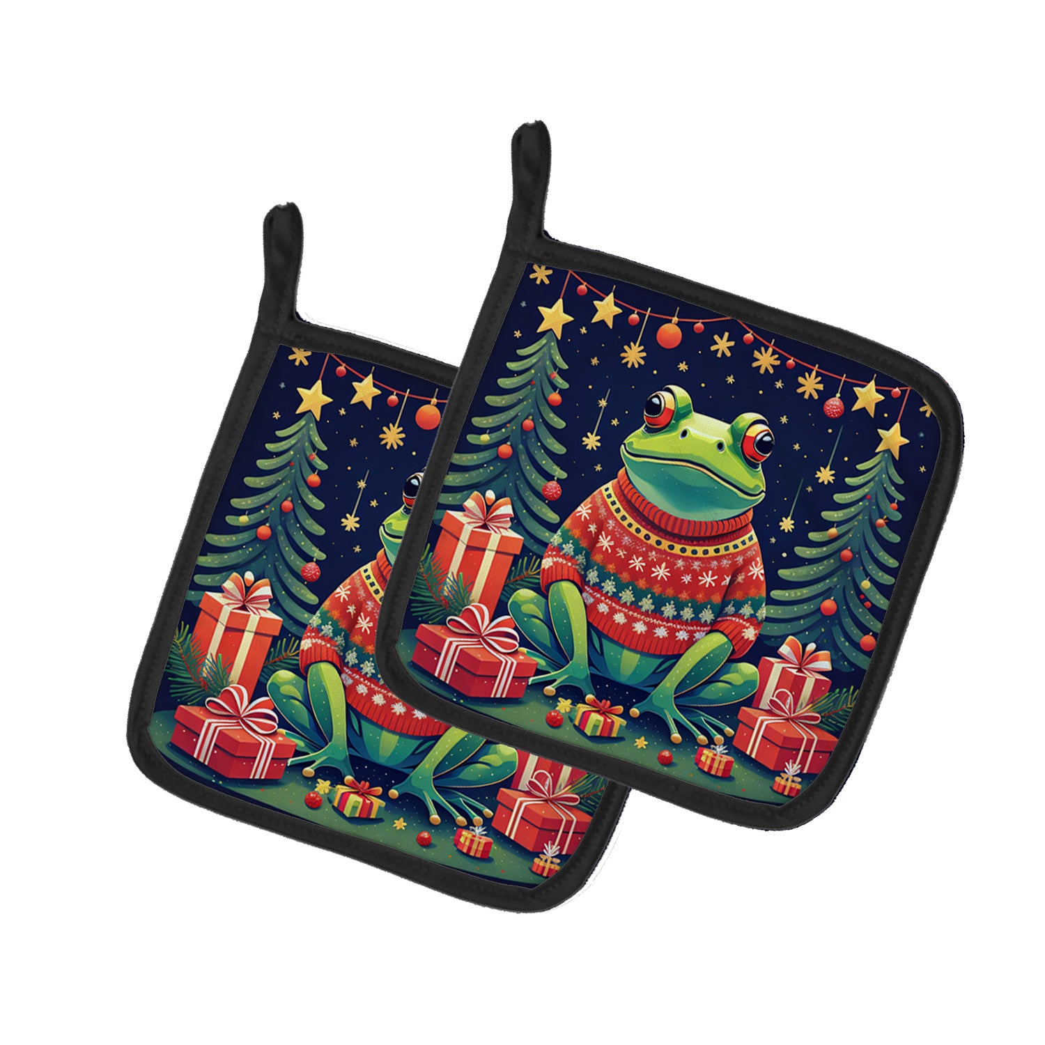 Buy this Frog Christmas Pair of Pot Holders