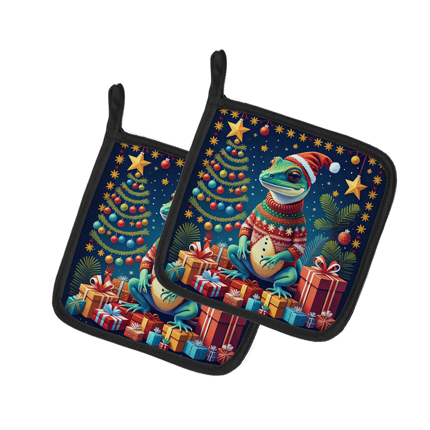Buy this Gecko Christmas Pair of Pot Holders