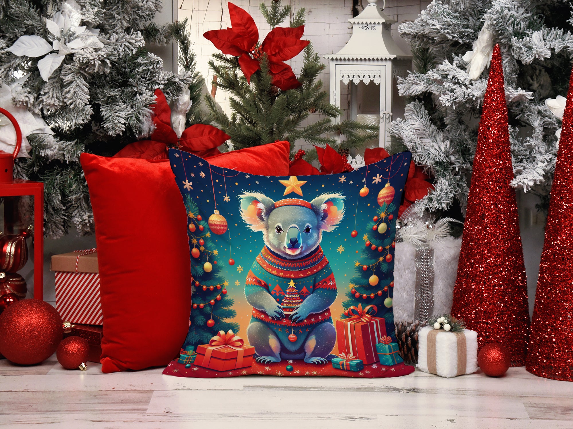 Buy this Koala Christmas Fabric Decorative Pillow