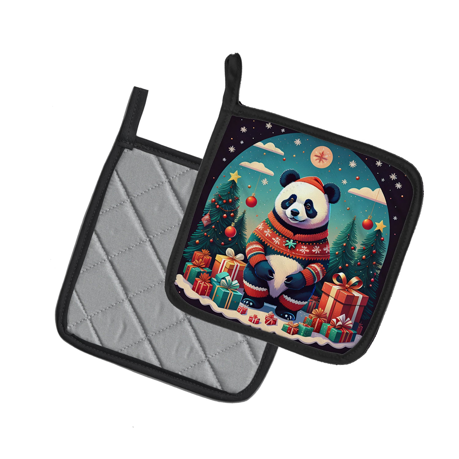 Buy this Panda Christmas Pair of Pot Holders