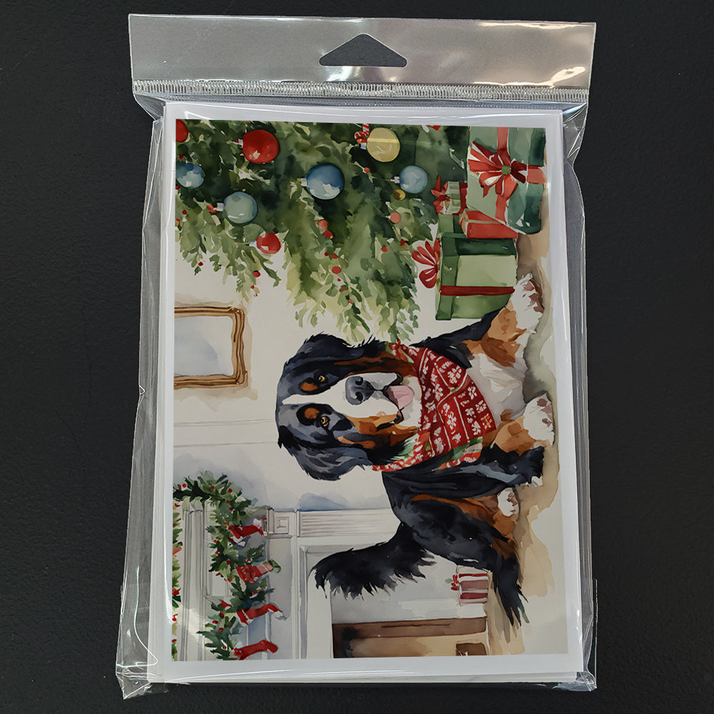 Bernese Mountain Dog Christmas Greeting Cards and Envelopes Pack of 8