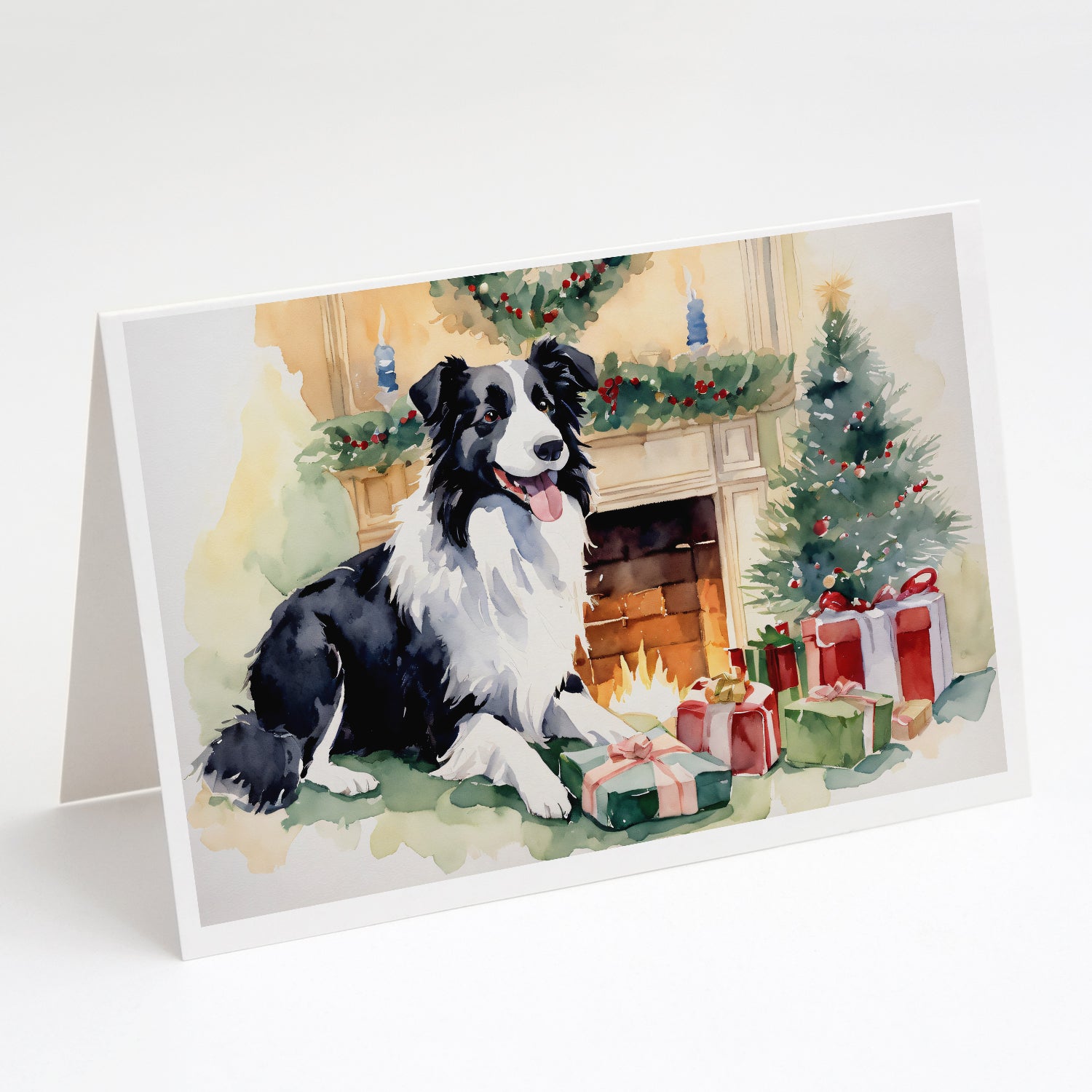 Buy this Border Collie Christmas Greeting Cards and Envelopes Pack of 8