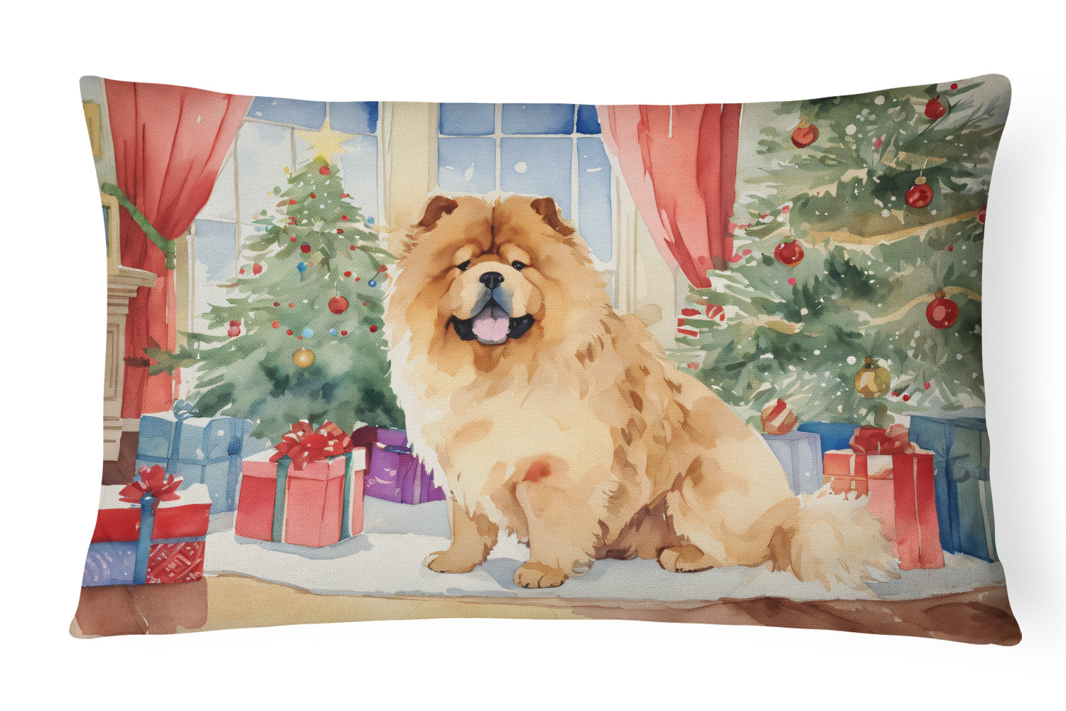 Buy this Chow Chow Christmas Fabric Decorative Pillow