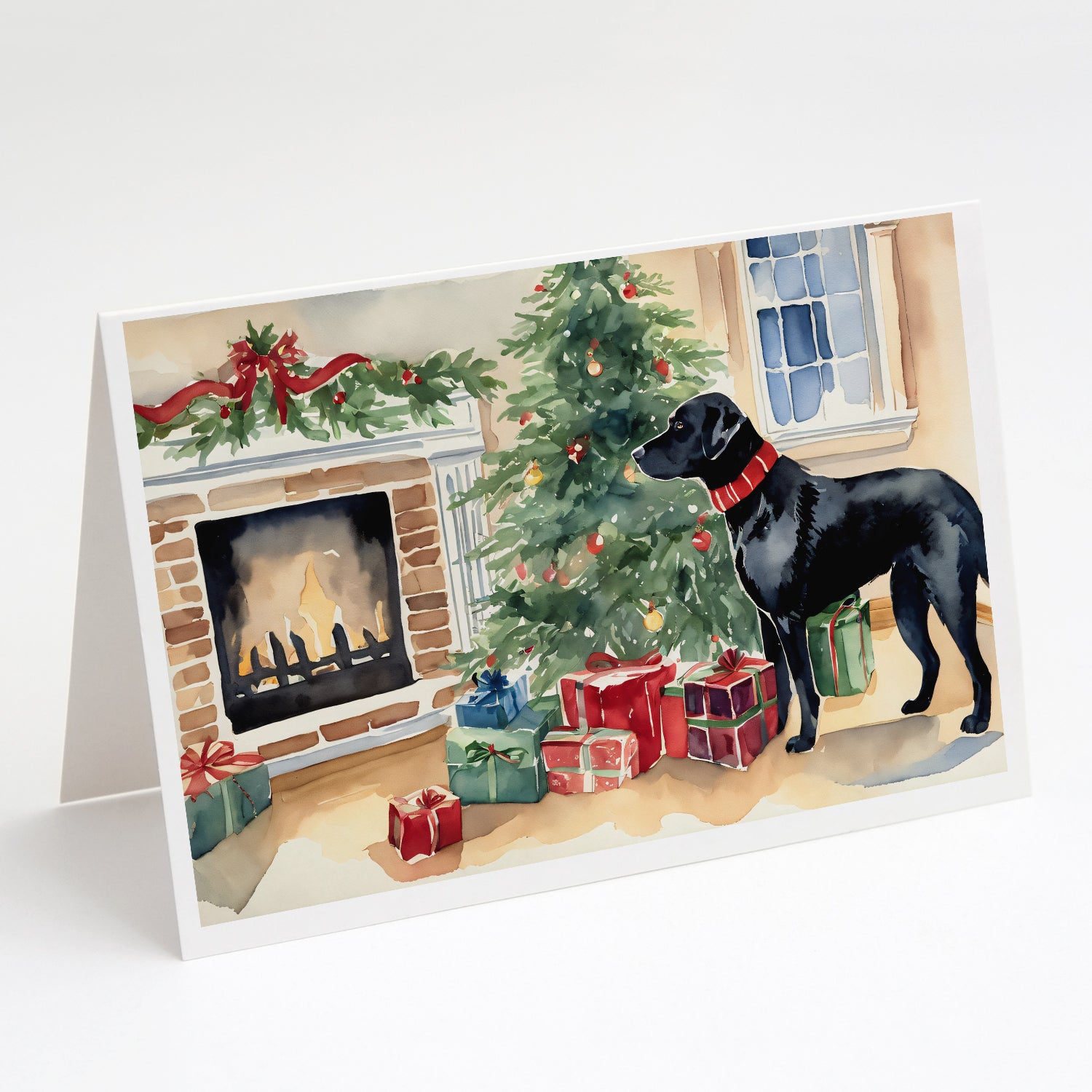 Buy this Black Labrador Christmas Greeting Cards and Envelopes Pack of 8