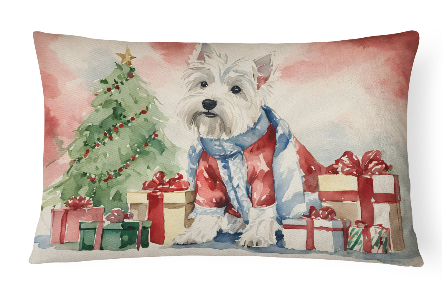 Buy this Westie Christmas Fabric Decorative Pillow