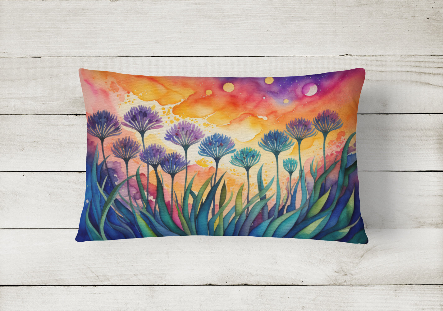 Buy this Agapanthus in Color Fabric Decorative Pillow
