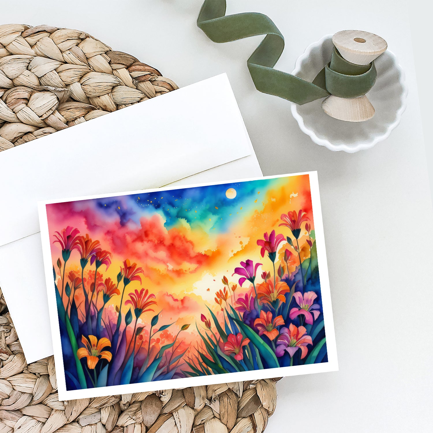 Buy this Alstroemerias in Color Greeting Cards and Envelopes Pack of 8