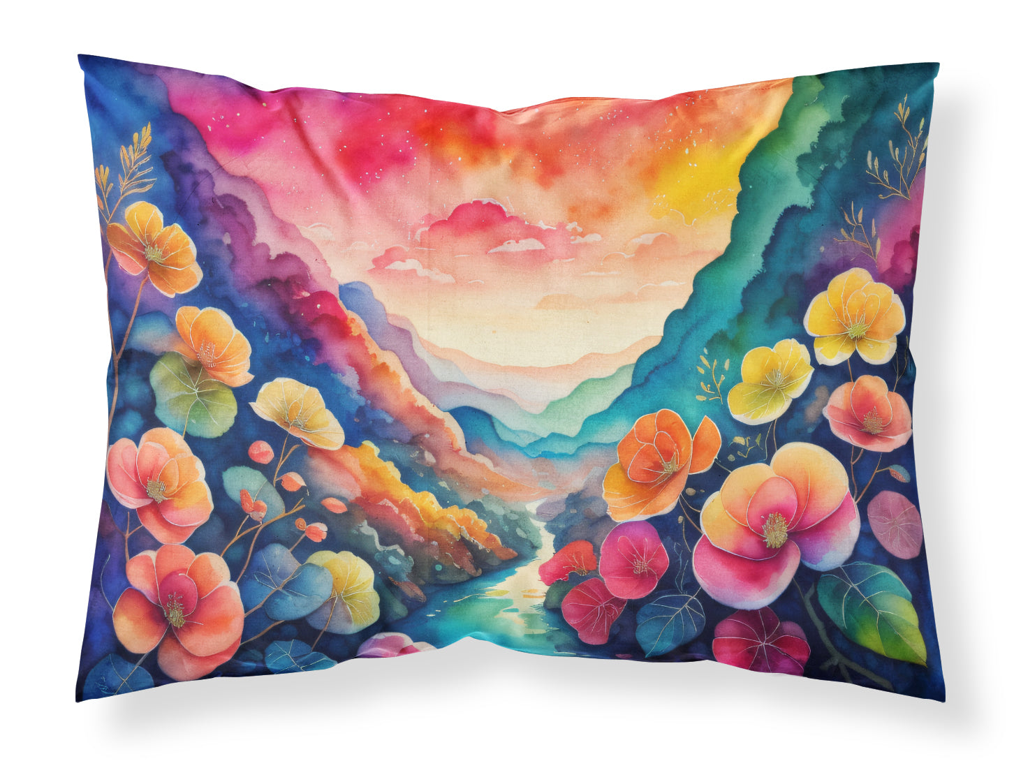 Buy this Begonias in Color Fabric Standard Pillowcase