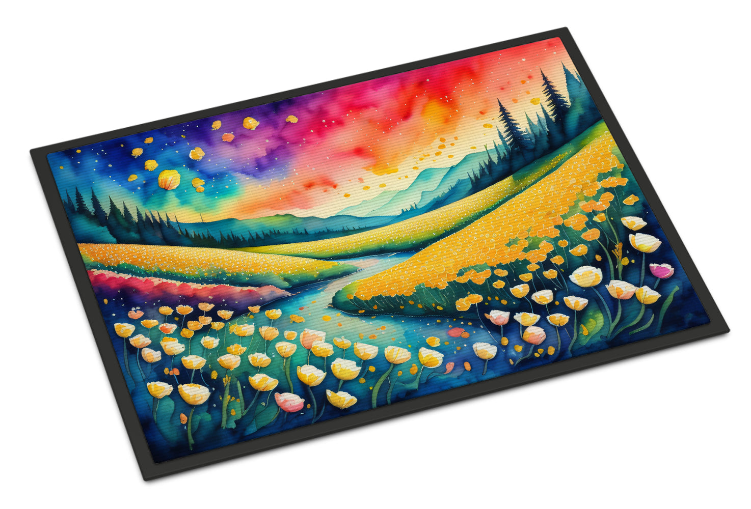 Buy this Buttercups in Color Indoor or Outdoor Mat 24x36