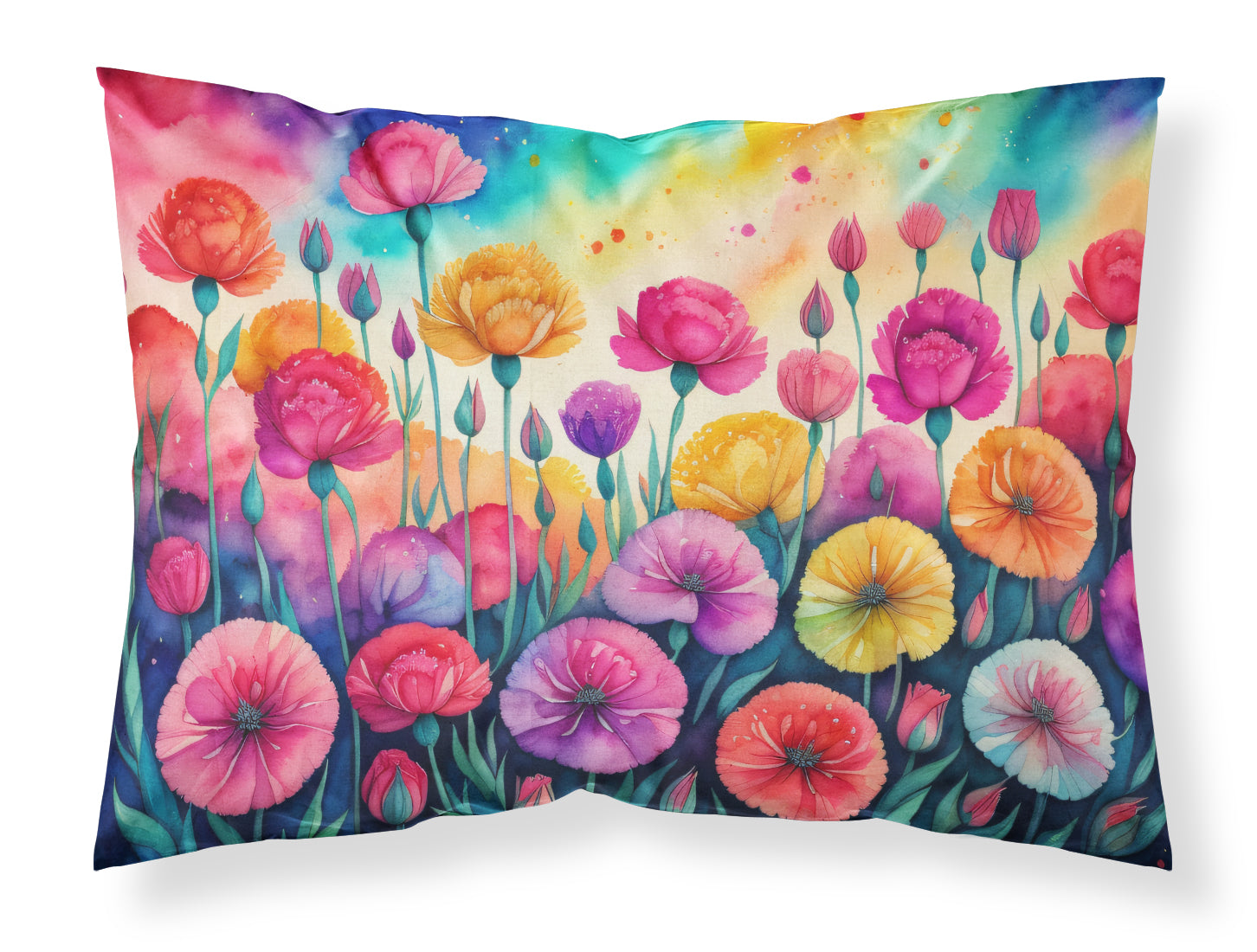 Buy this Carnations in Color Fabric Standard Pillowcase