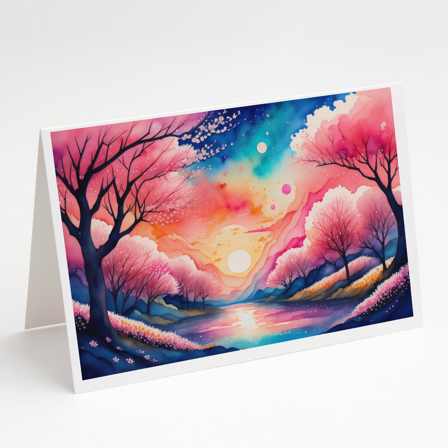 Buy this Cherry Blossom in Color Greeting Cards and Envelopes Pack of 8