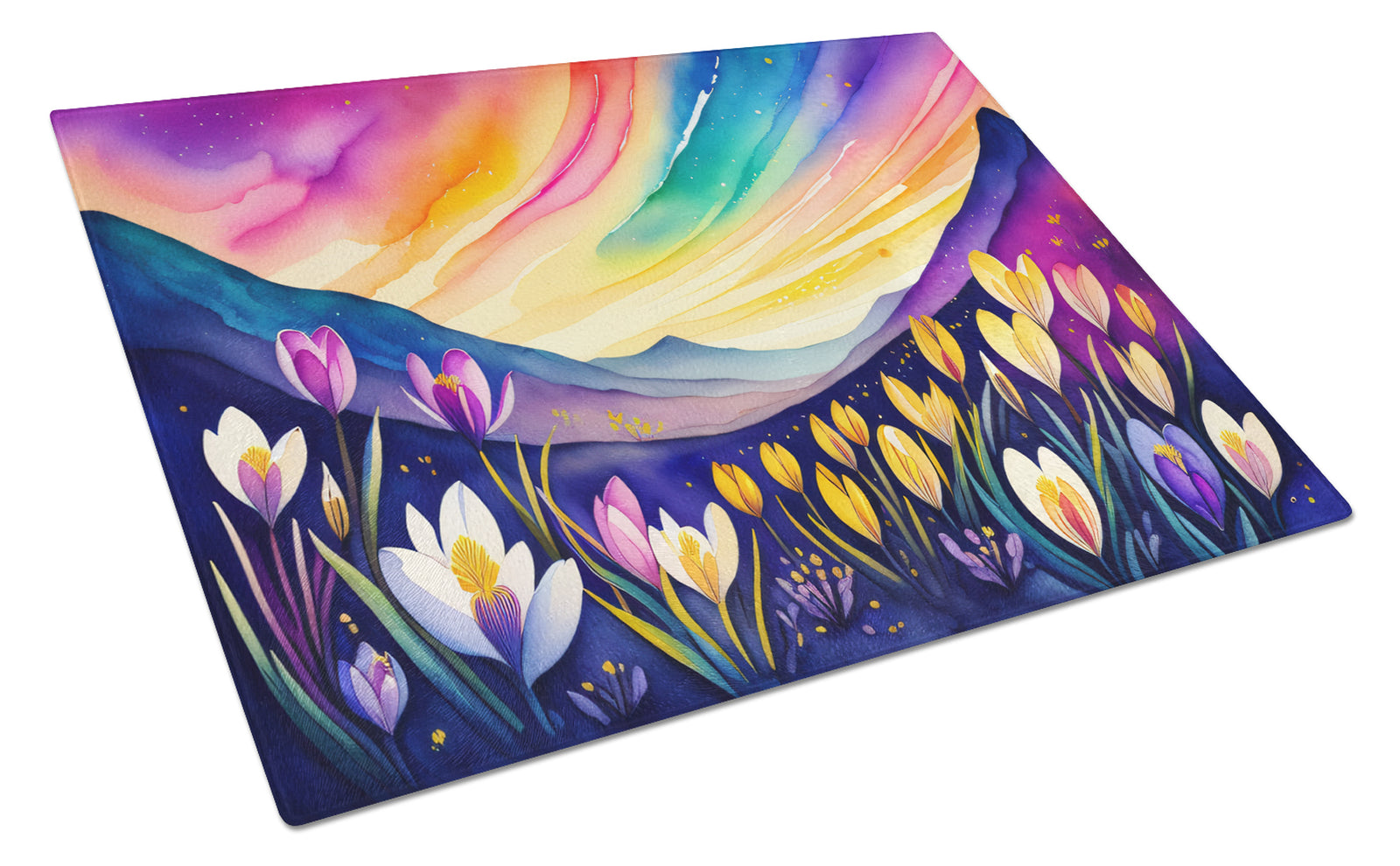 Buy this Crocus in Color Glass Cutting Board Large
