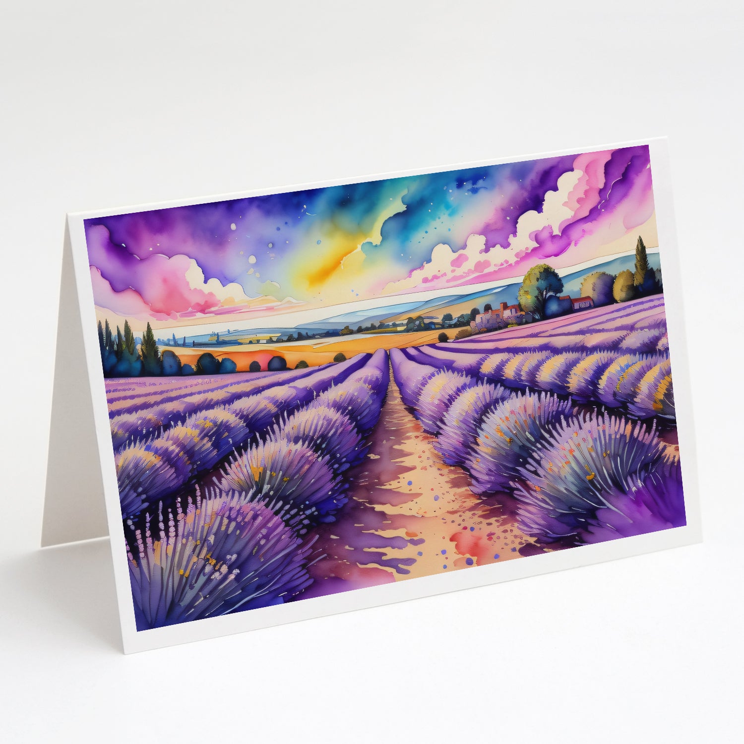 Buy this English Lavender in Color Greeting Cards and Envelopes Pack of 8