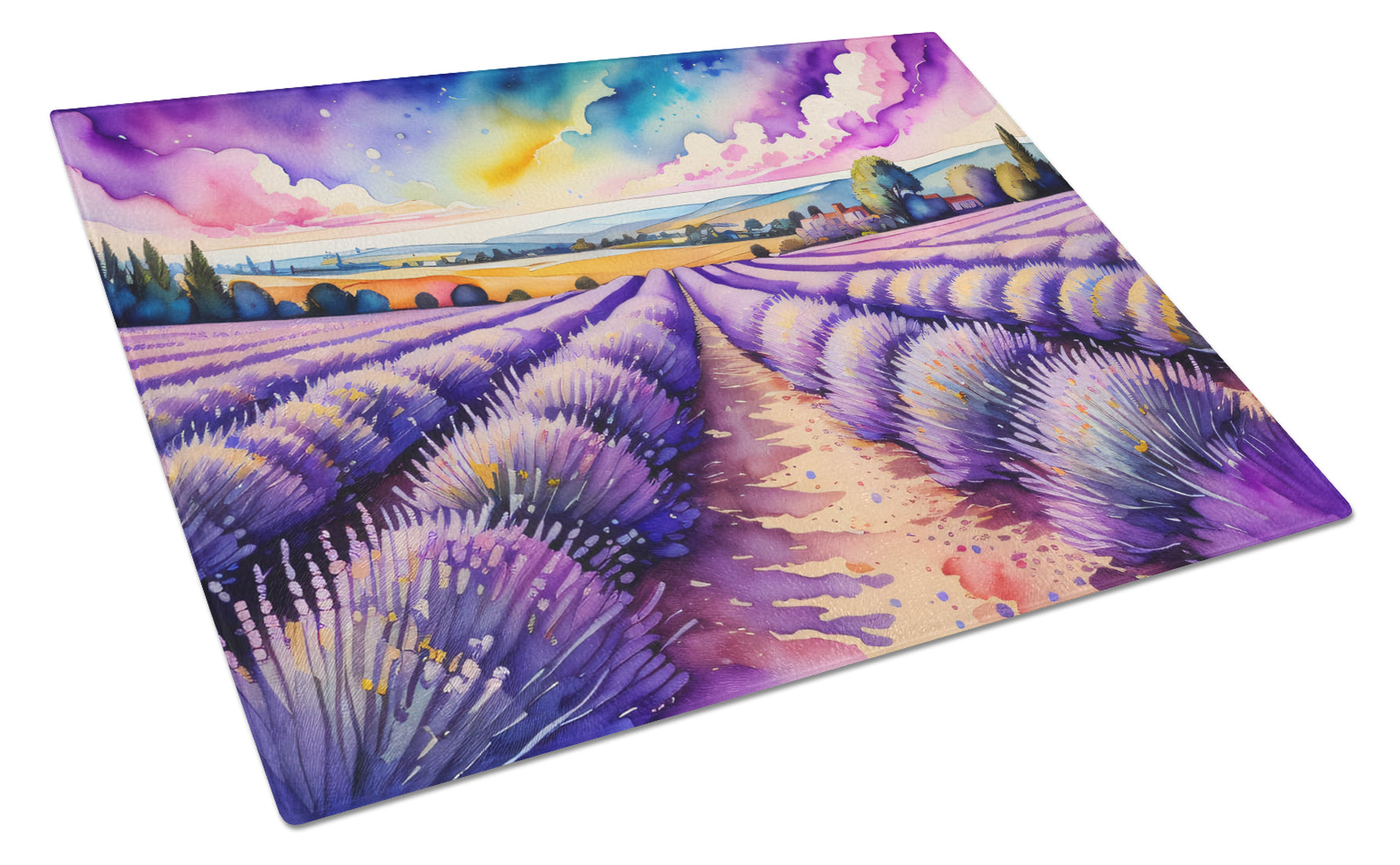 Buy this English Lavender in Color Glass Cutting Board Large