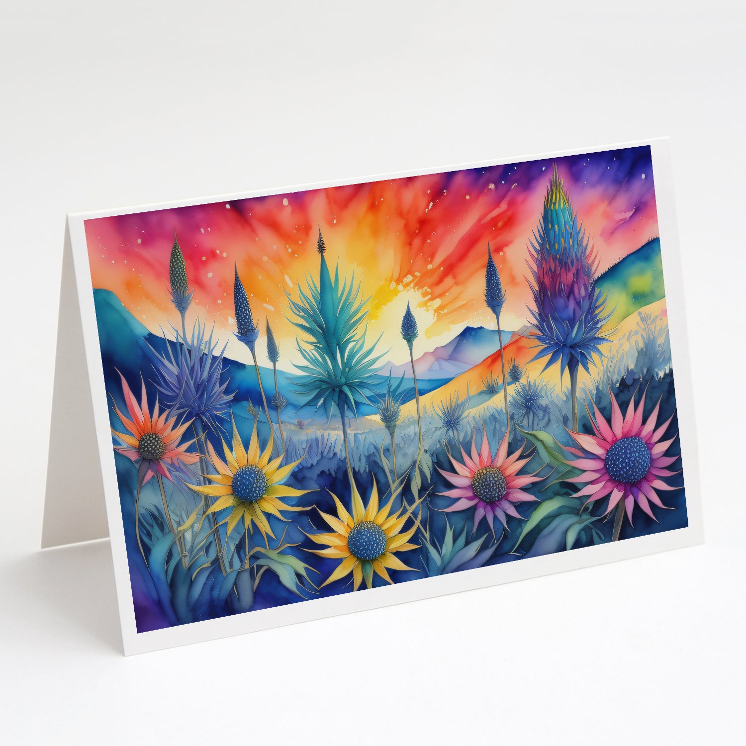 Buy this Eryngium in Color Greeting Cards and Envelopes Pack of 8