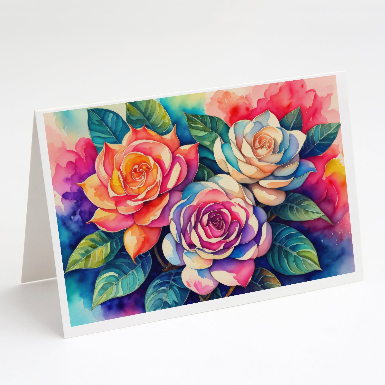 Buy this Gardenias in Color Greeting Cards and Envelopes Pack of 8