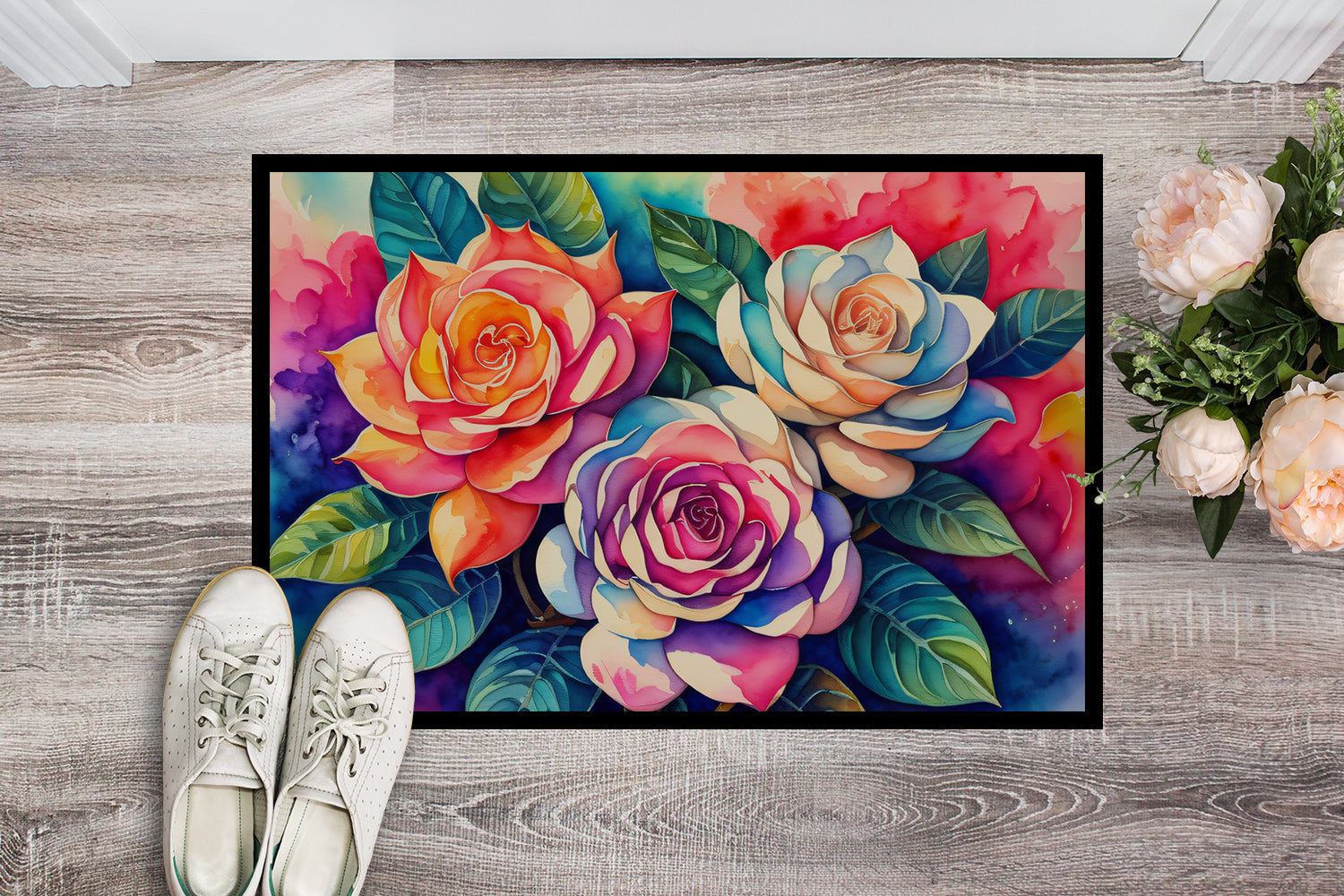 Buy this Gardenias in Color Indoor or Outdoor Mat 24x36