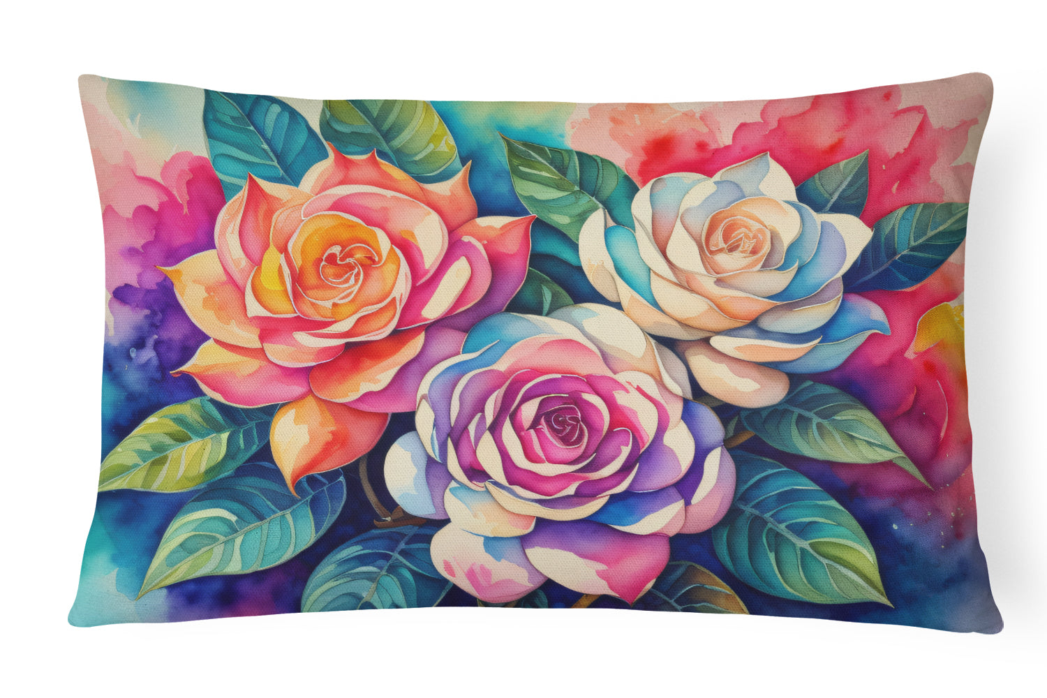 Buy this Gardenias in Color Fabric Decorative Pillow