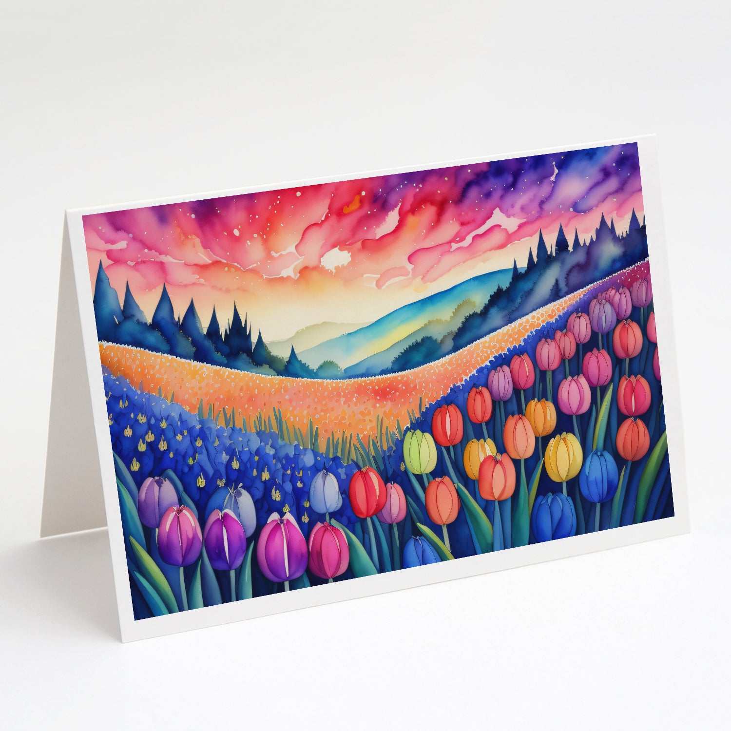 Buy this Hyacinths in Color Greeting Cards and Envelopes Pack of 8