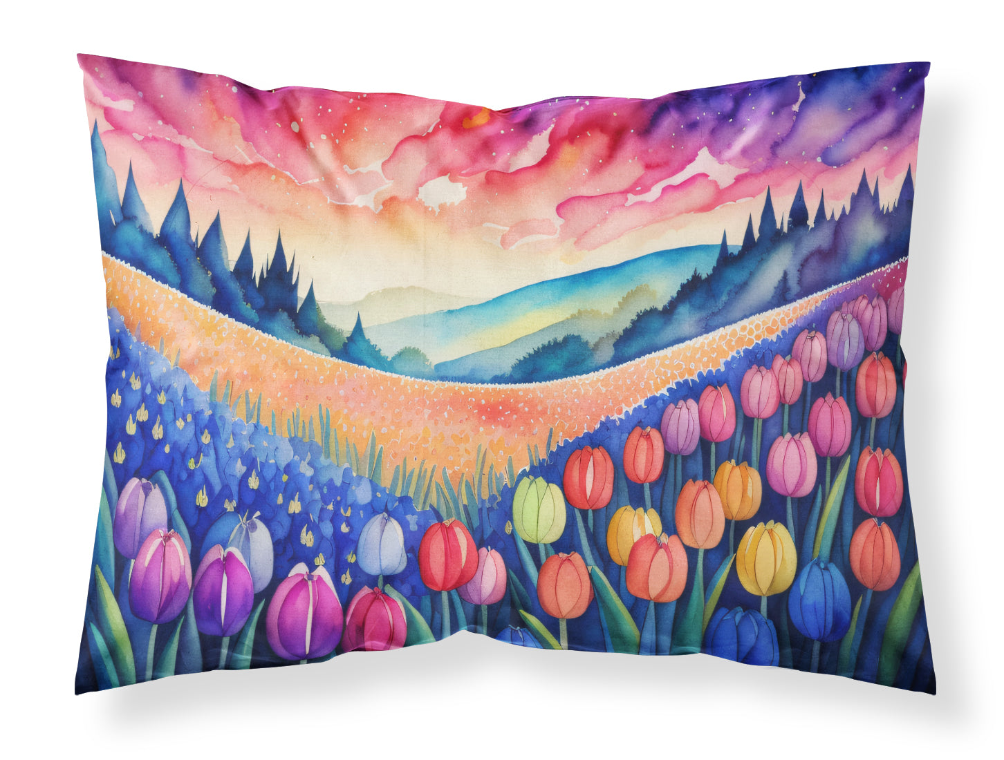 Buy this Hyacinths in Color Fabric Standard Pillowcase