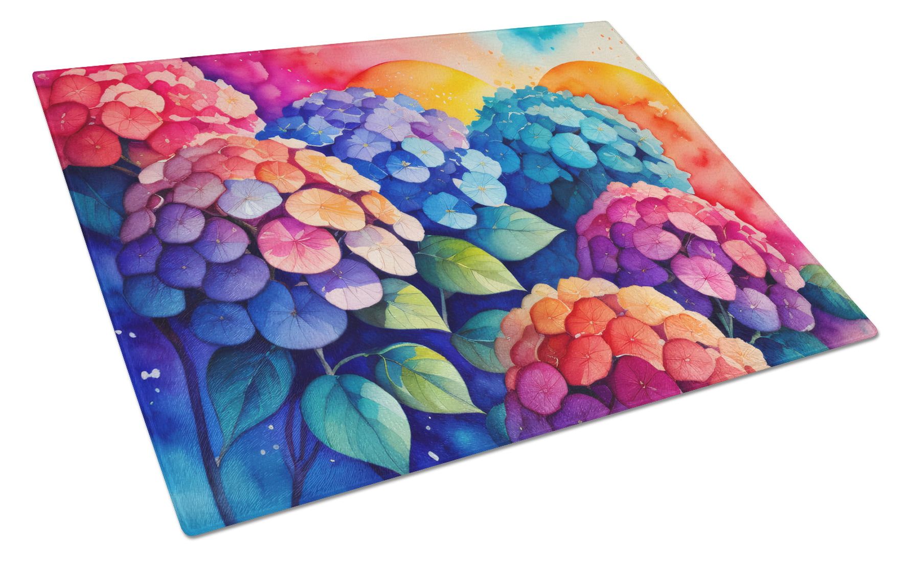 Buy this Hydrangeas in Color Glass Cutting Board Large