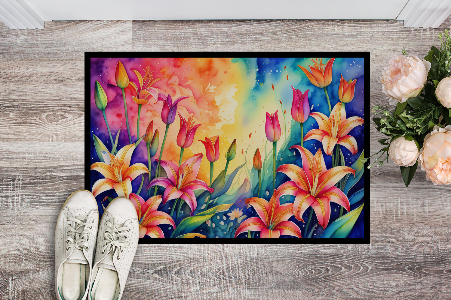 Buy this Lilies in Color Doormat 18x27