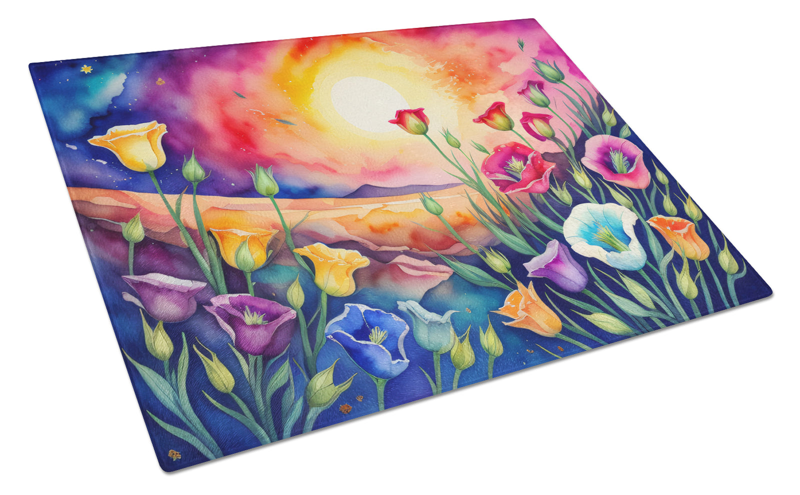 Buy this Lisianthus in Color Glass Cutting Board Large