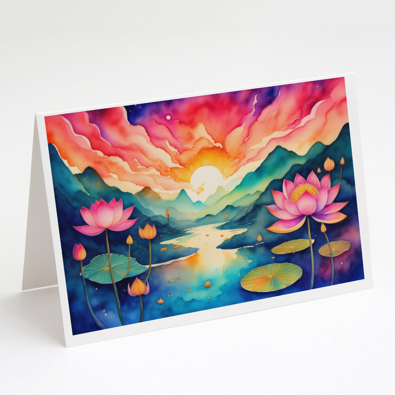Buy this Lotus in Color Greeting Cards and Envelopes Pack of 8