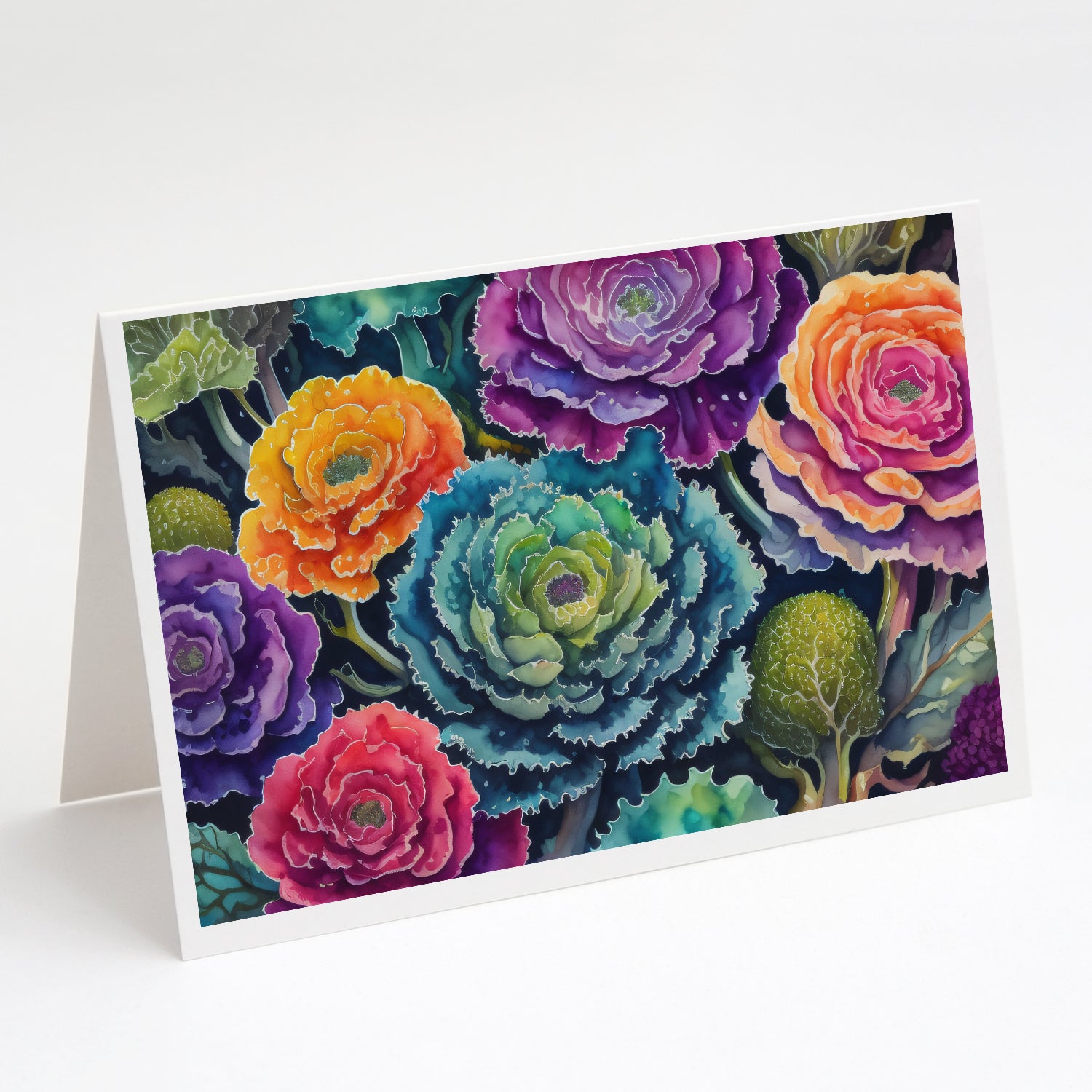 Buy this Ornamental Kale in Color Greeting Cards and Envelopes Pack of 8
