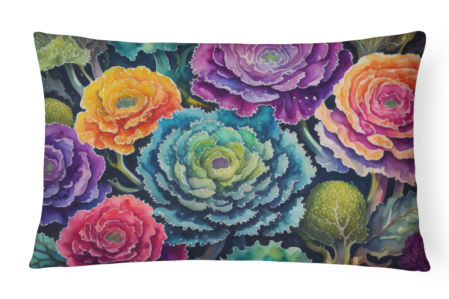 Buy this Ornamental Kale in Color Fabric Decorative Pillow