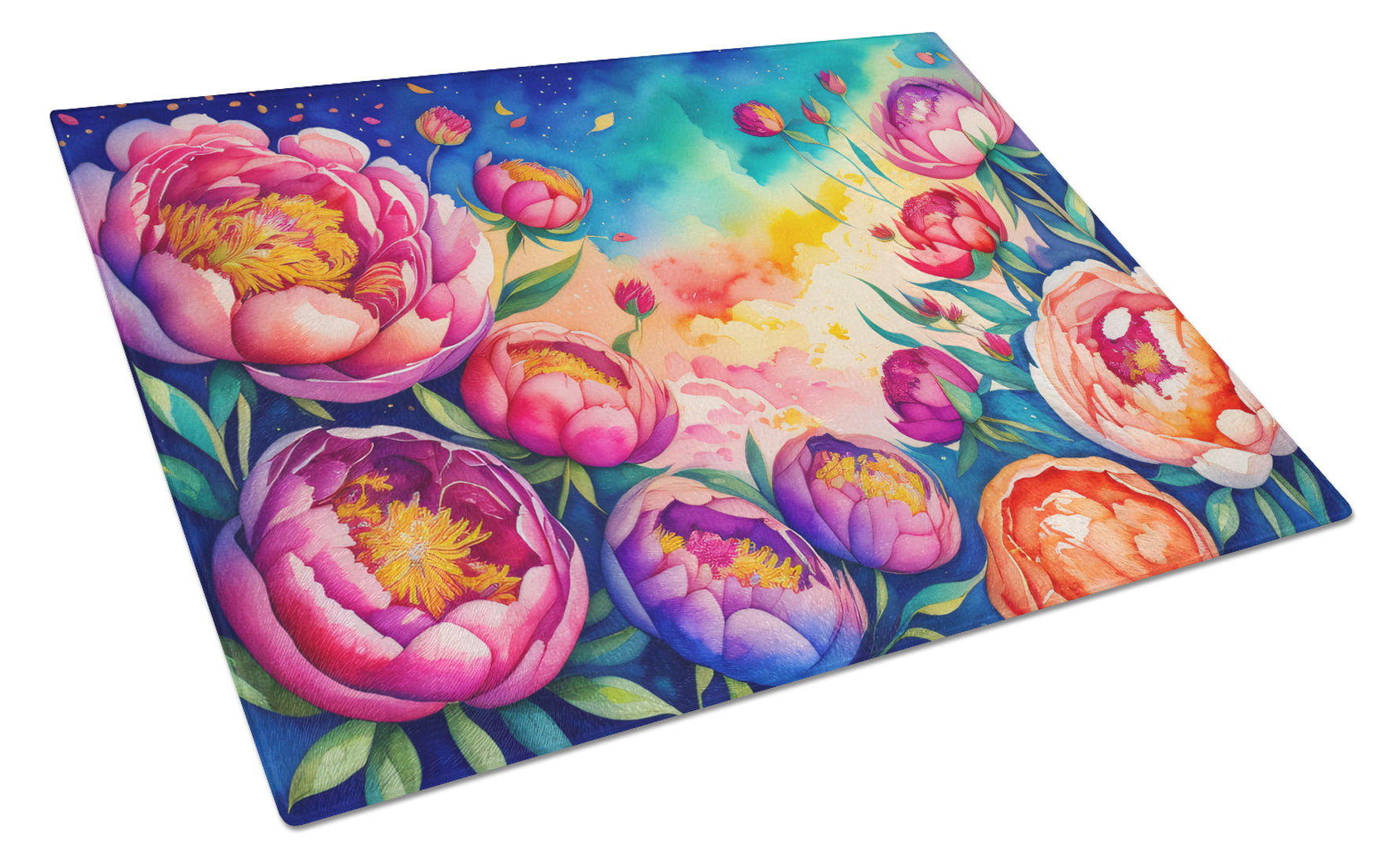Buy this Peonies in Color Glass Cutting Board Large