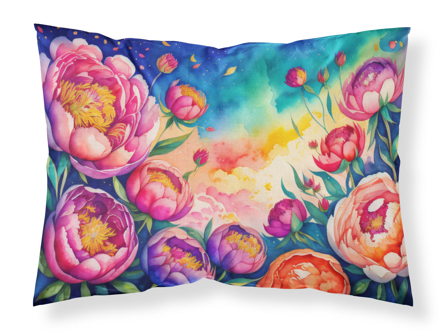 Buy this Peonies in Color Fabric Standard Pillowcase