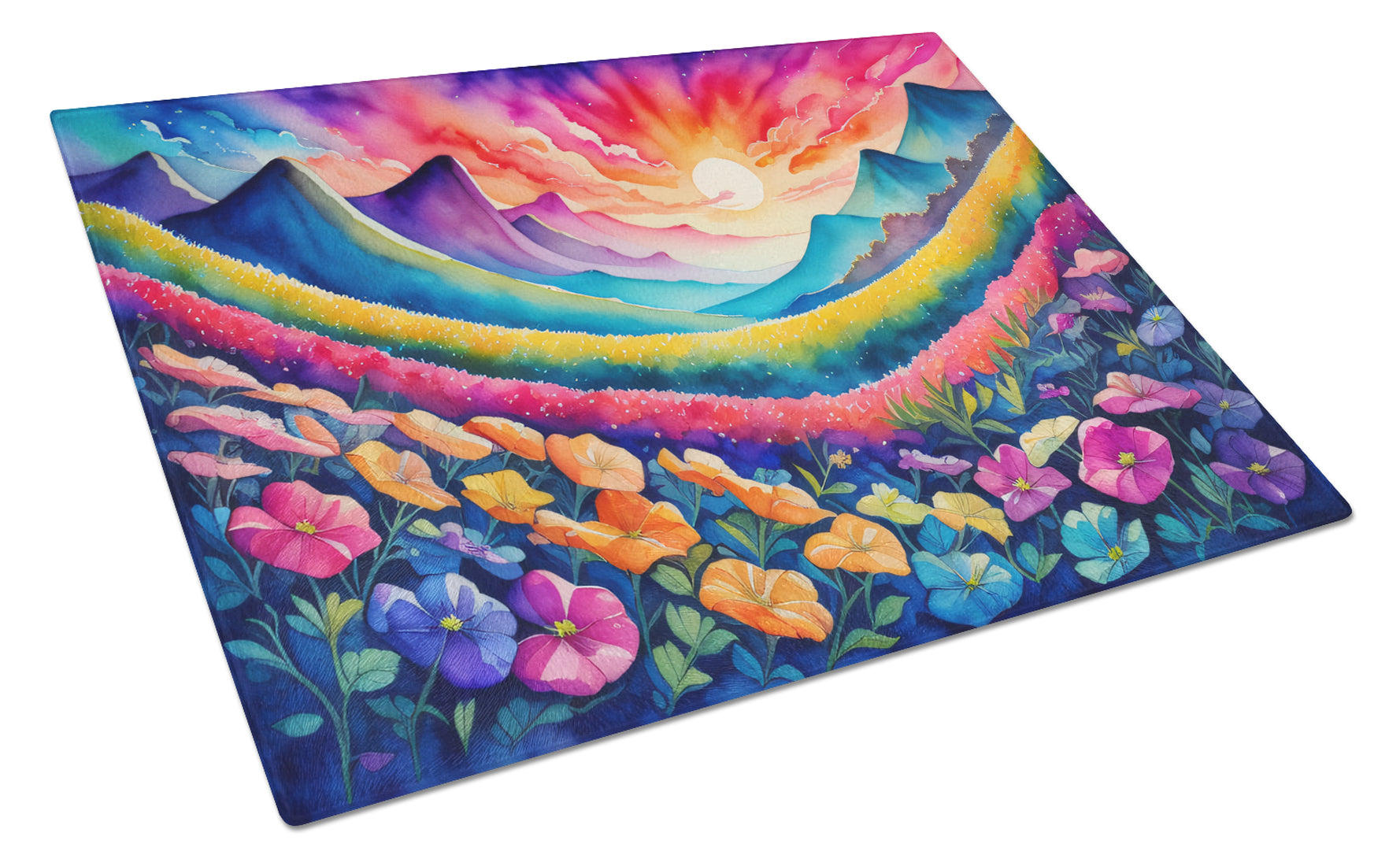 Buy this Petunias in Color Glass Cutting Board Large