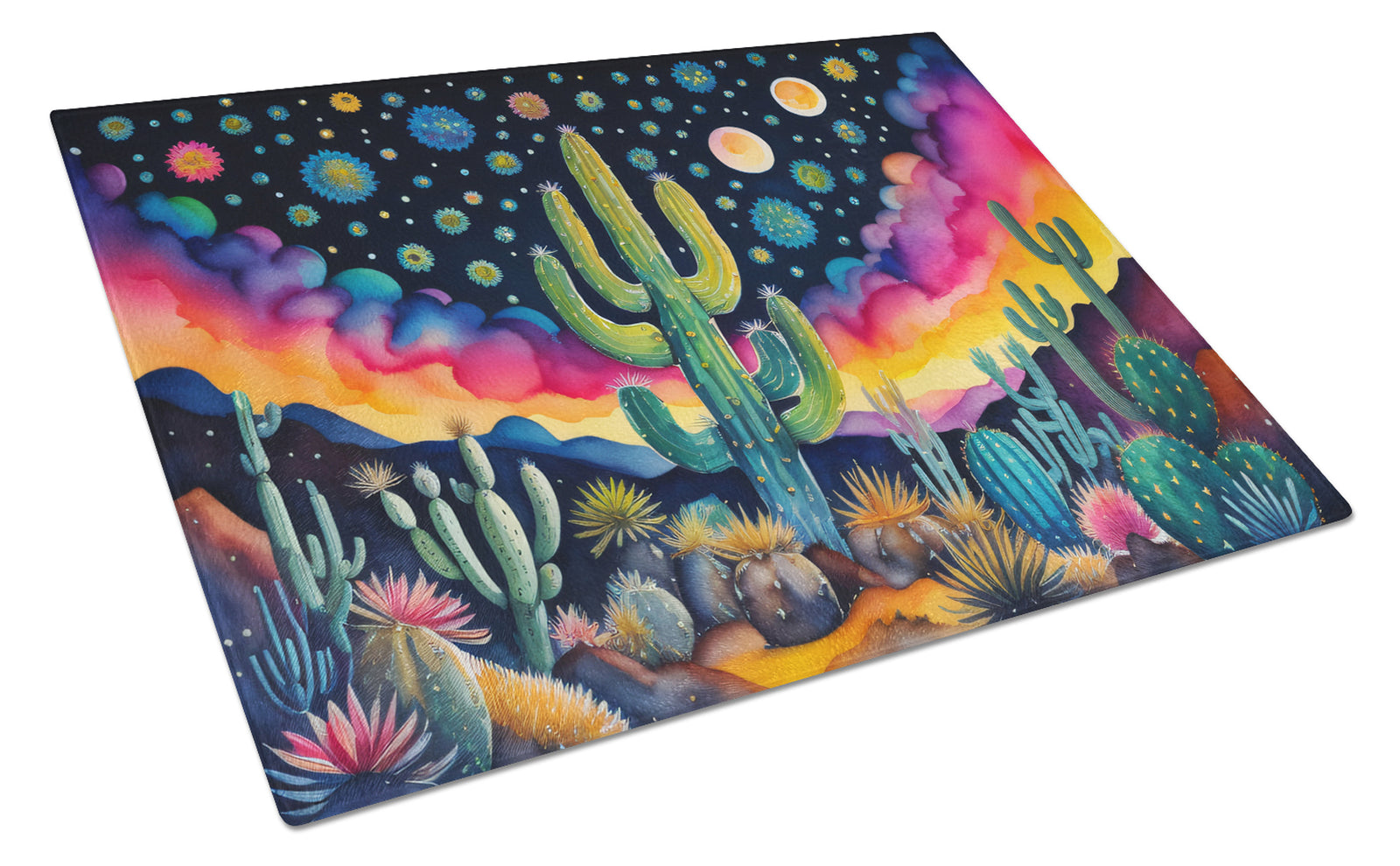 Buy this Queen of the Night Cactus in Color Glass Cutting Board Large