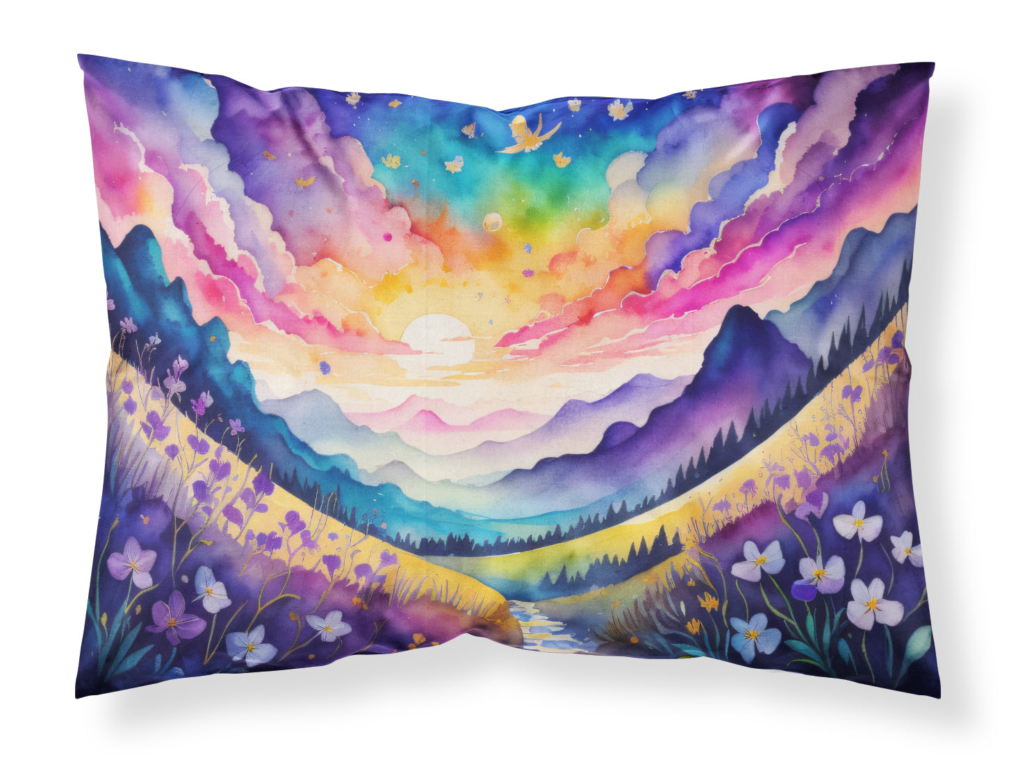 Buy this Violets in Color Fabric Standard Pillowcase