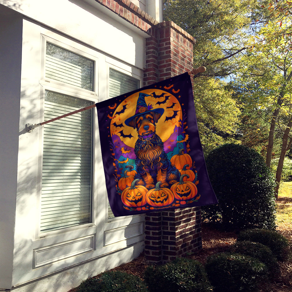 Buy this Airedale Terrier Witchy Halloween House Flag
