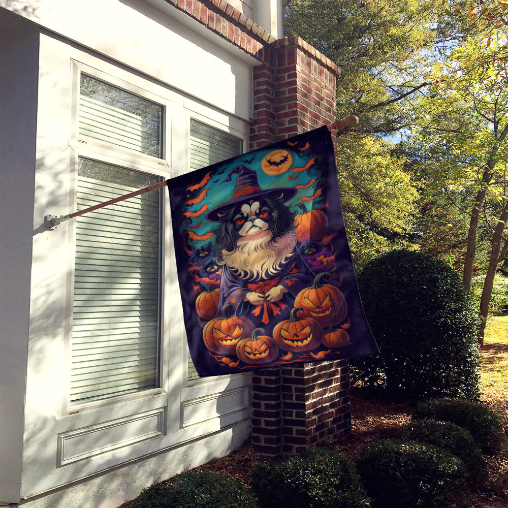 Buy this Japanese Chin Witchy Halloween House Flag