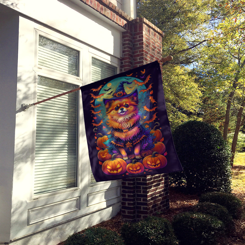 Buy this Pomeranian Witchy Halloween House Flag