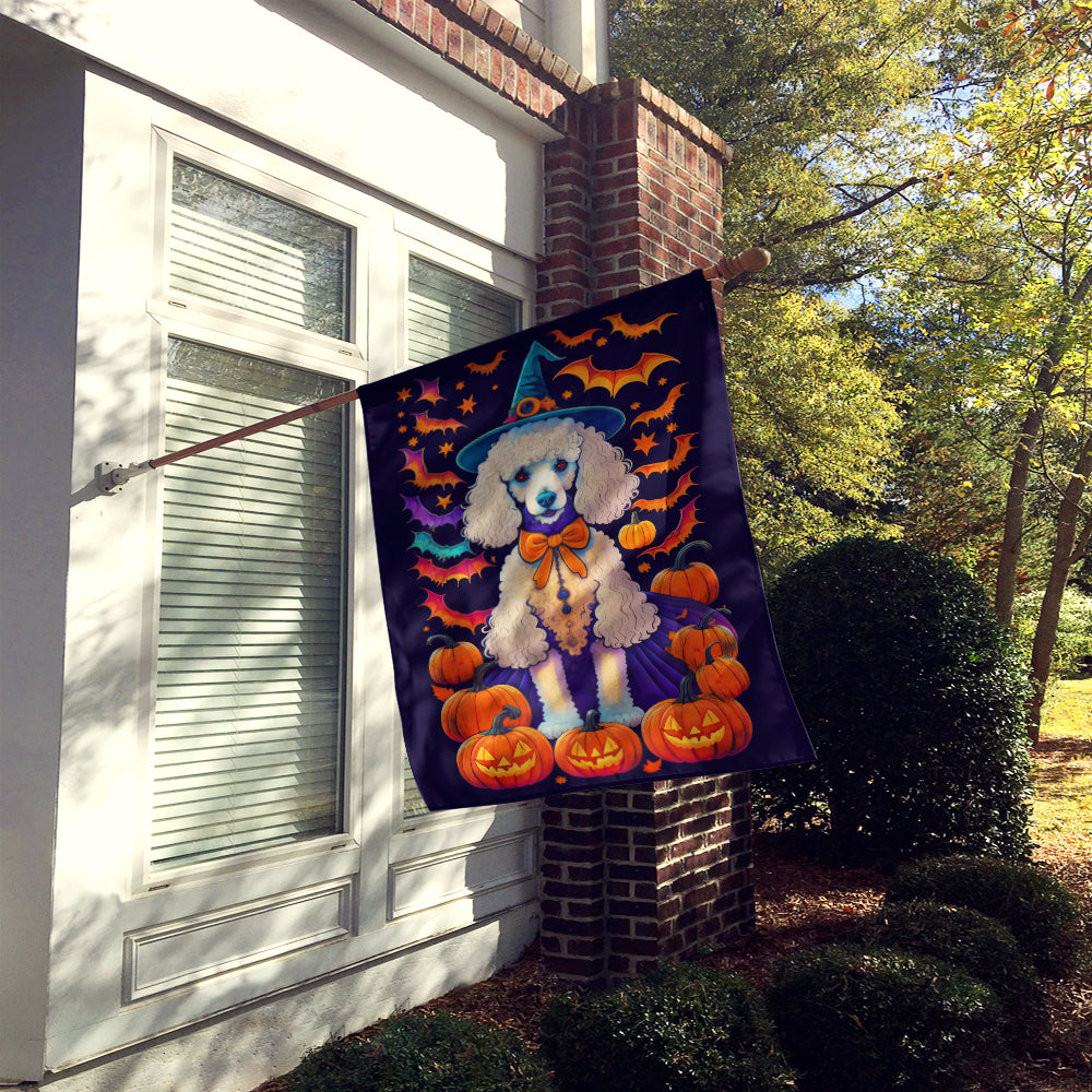 Buy this White Standard Poodle Witchy Halloween House Flag
