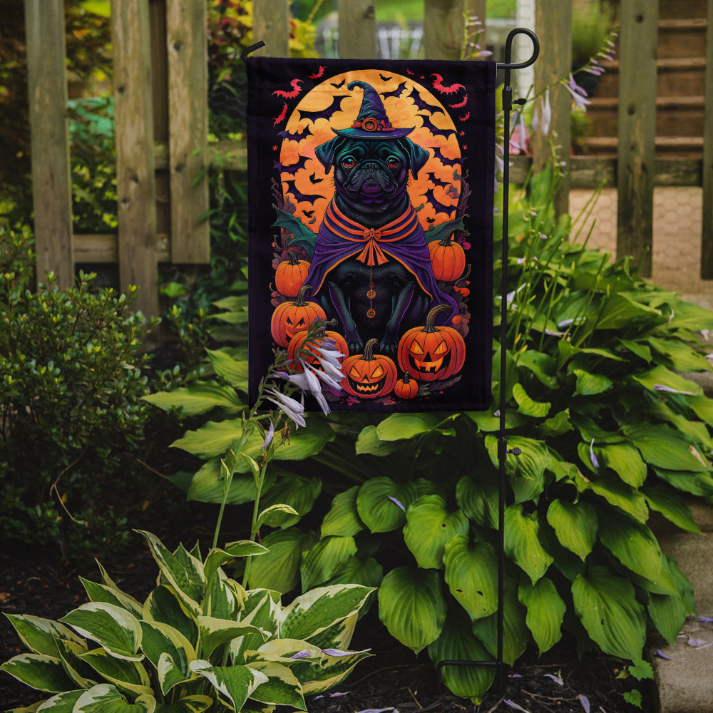 Buy this Black Pug Witchy Halloween Garden Flag