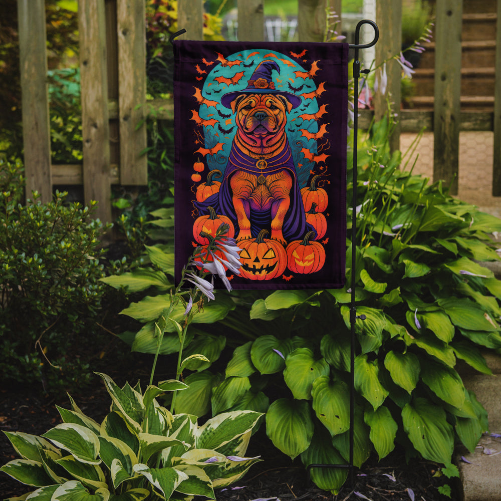 Buy this Shar Pei Witchy Halloween Garden Flag