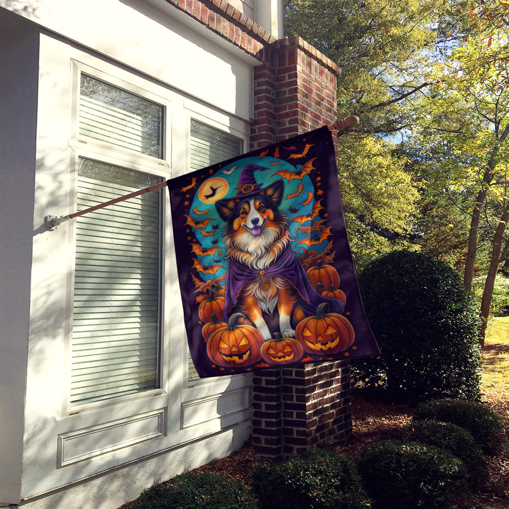 Buy this Sheltie Witchy Halloween House Flag