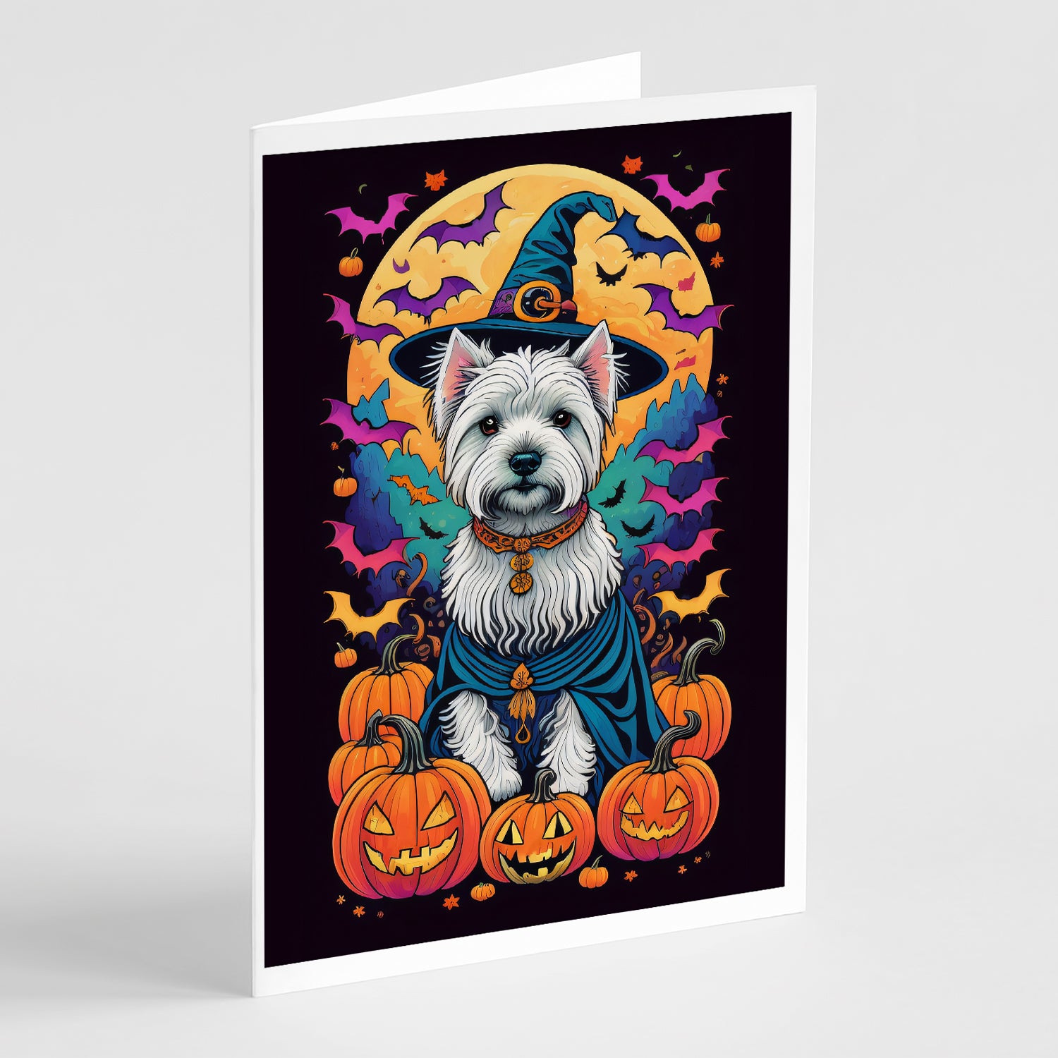 Buy this Westie Witchy Halloween Greeting Cards and Envelopes Pack of 8