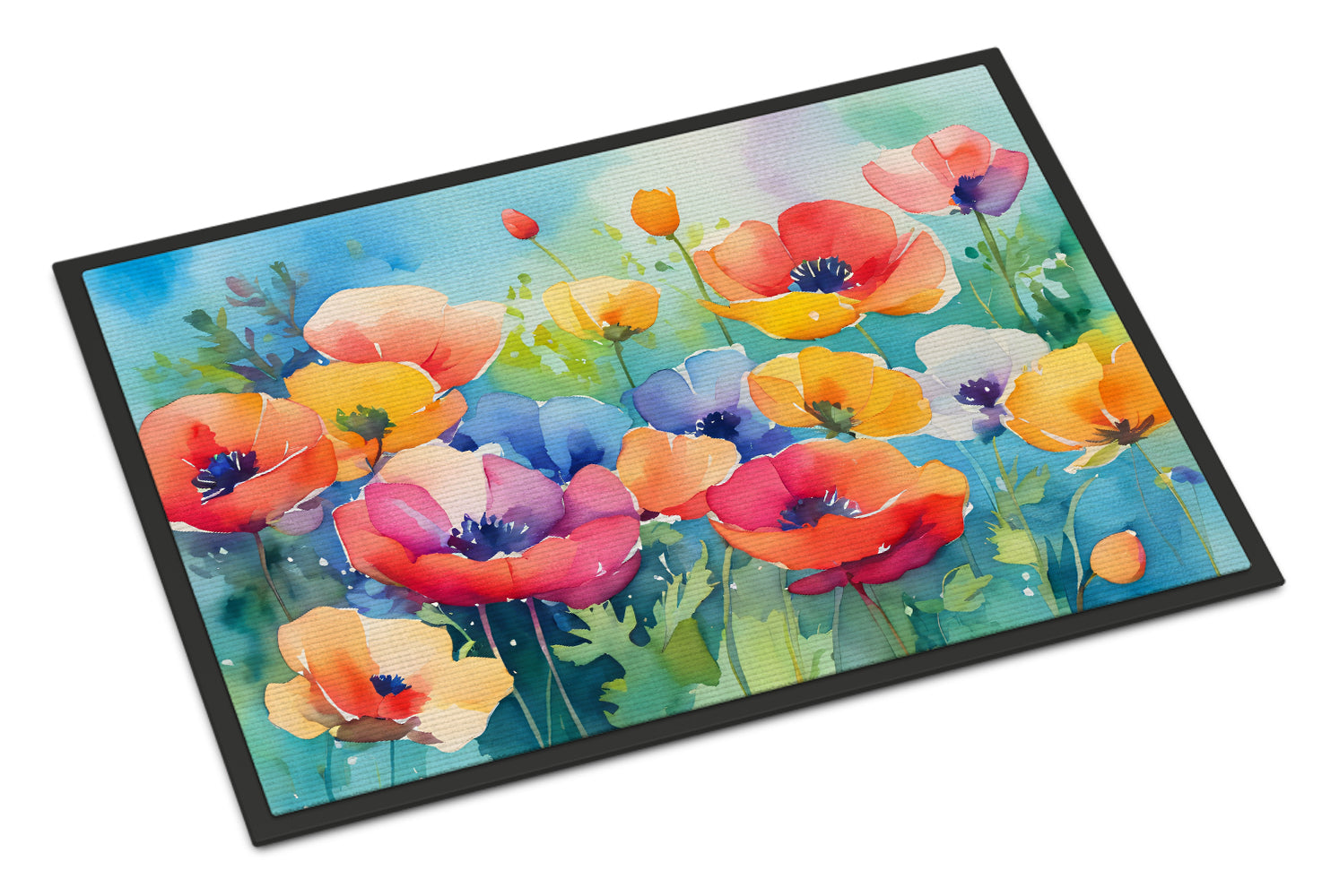 Buy this Anemones in Watercolor Doormat 18x27