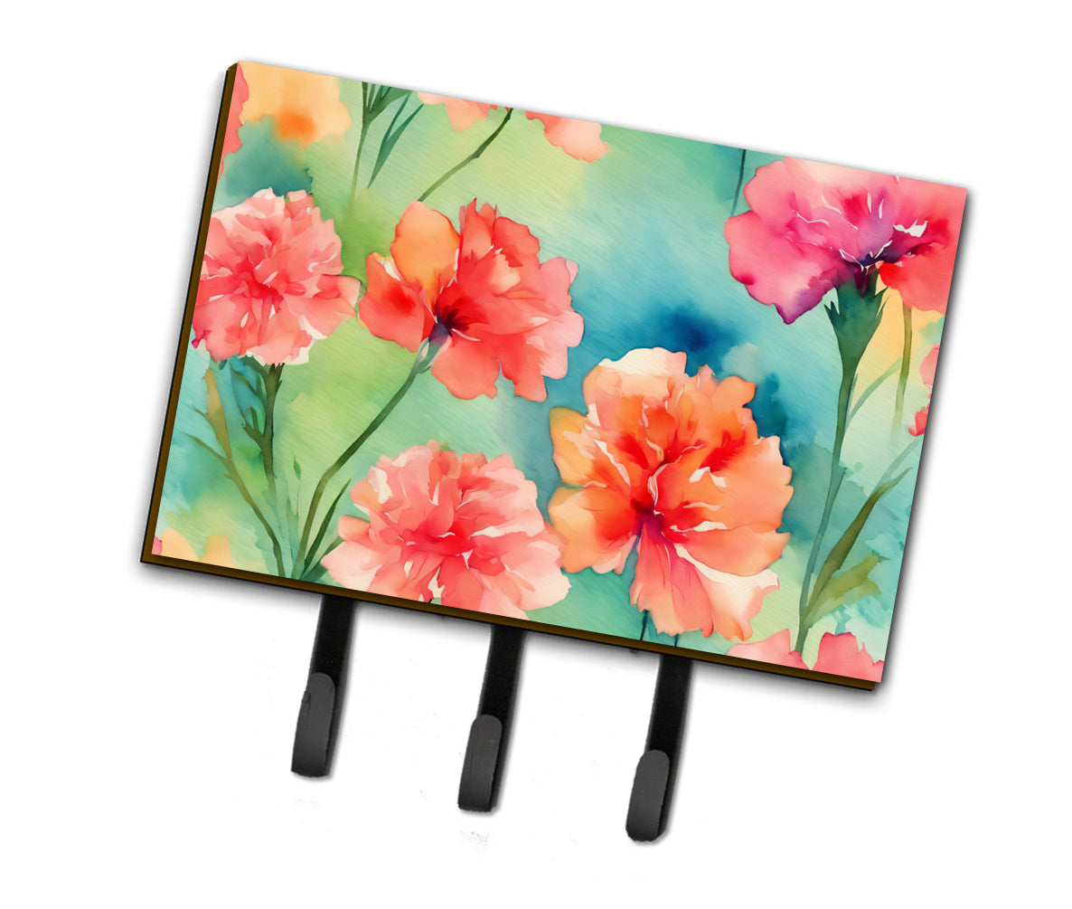 Buy this Carnations in Watercolor Leash or Key Holder