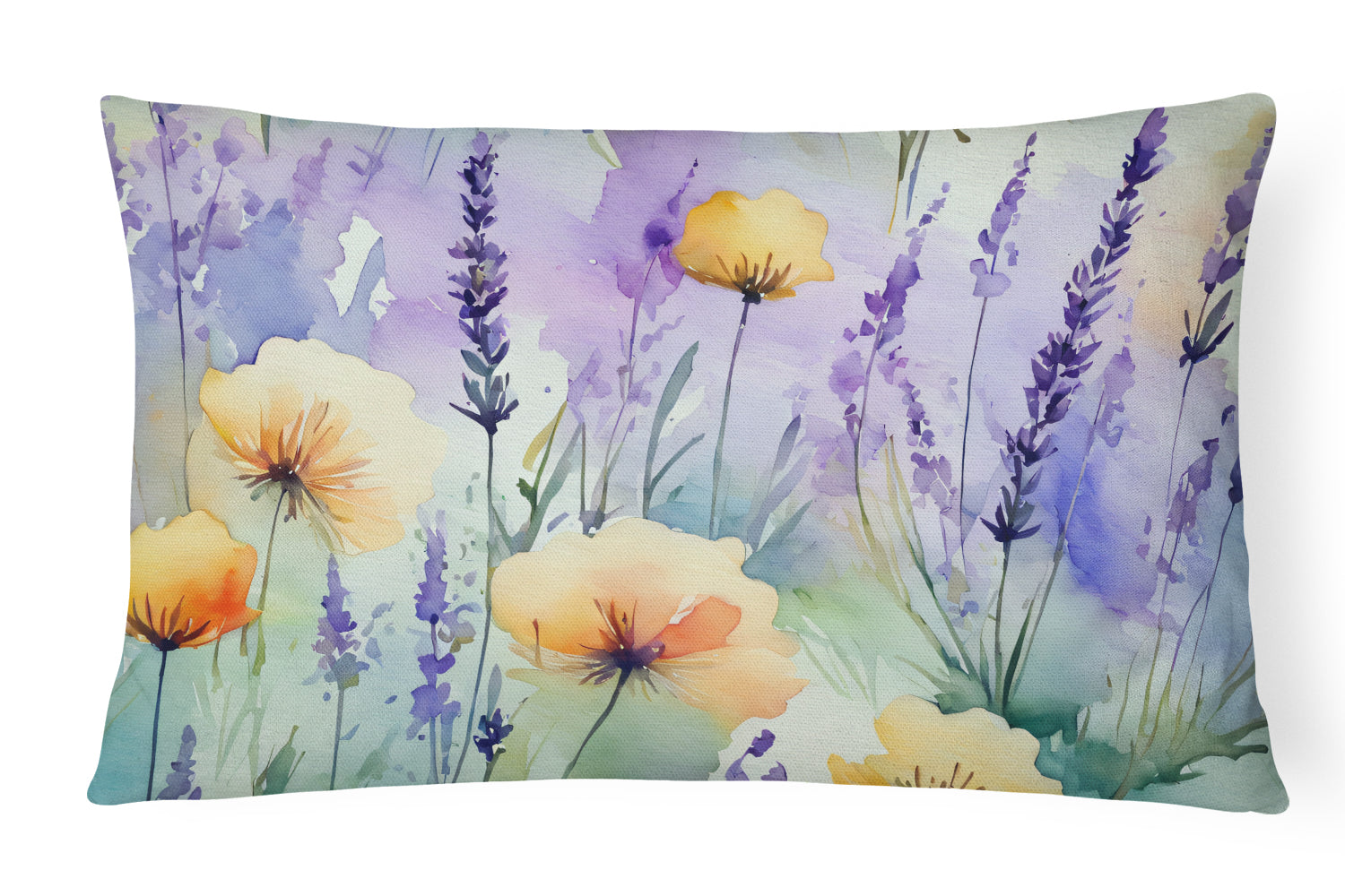 Buy this Lavender in Watercolor Fabric Decorative Pillow