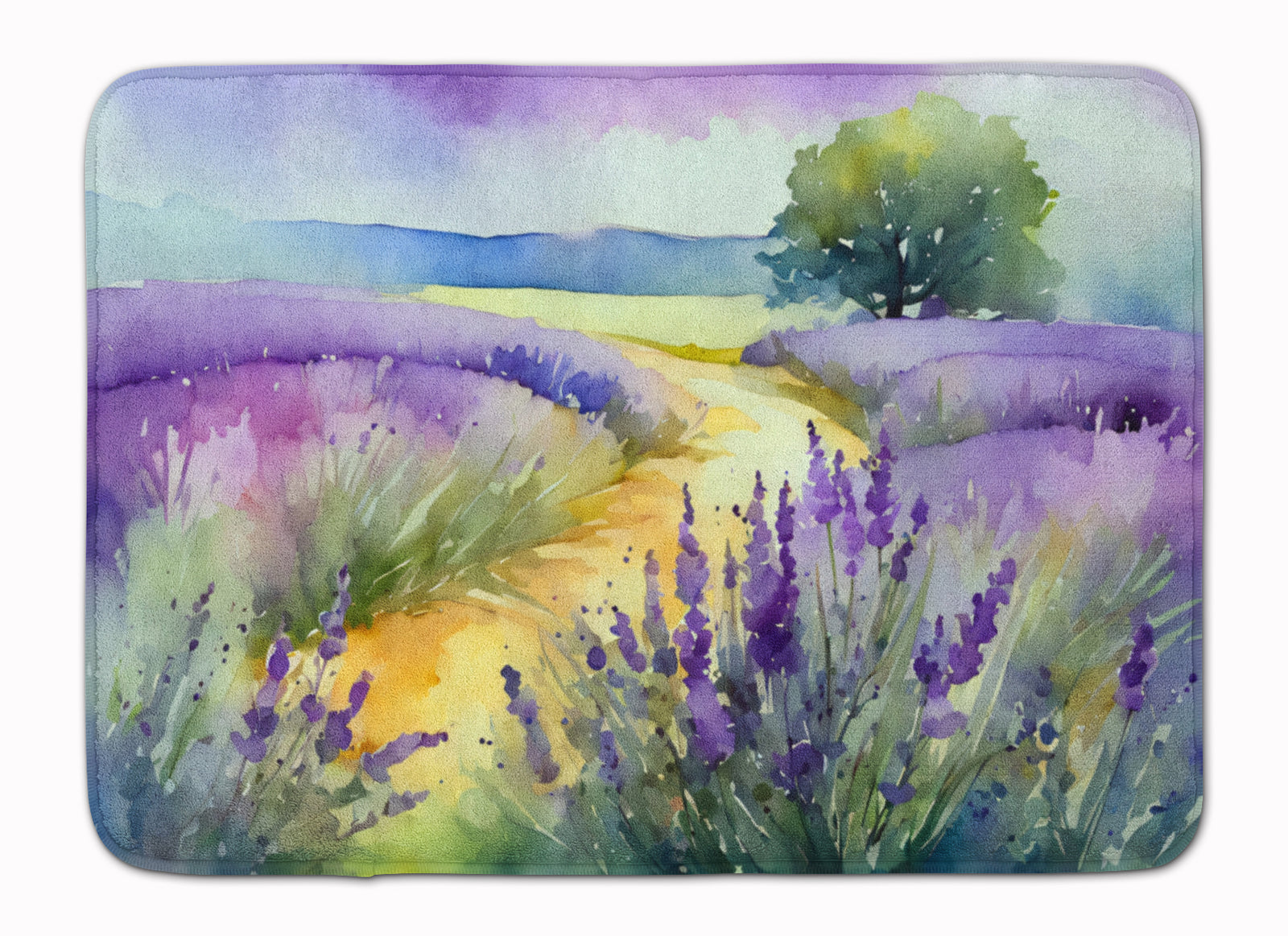 Buy this Lavender in Watercolor Memory Foam Kitchen Mat